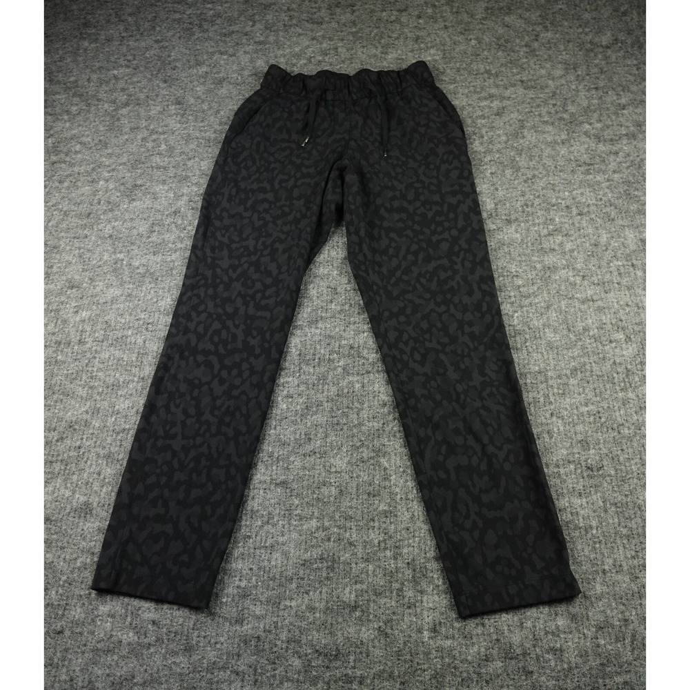 Lululemon Womens‎ Pants 2 Black Gray On the fly 7/8 *Formation Camo* W5CITS